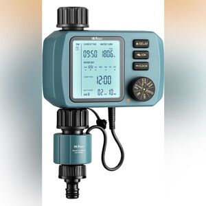 Programmable Water Timer with Flow Meter for Garden Hose, Eco Mode